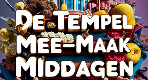 Poster voor Mee-Maak momenten in Wijkcentrum De Tempel